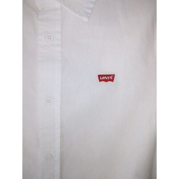 NWT Levi's Shirt Button Down Short Sleeve White M - Picture 8 of 11